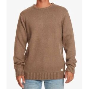Quiksilver Neppy Knit Crewneck Sweater Medium Brown Speckled Surf Skate Grunge